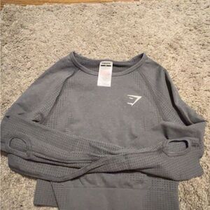 Gymshark Charcoal Workout Crop XS